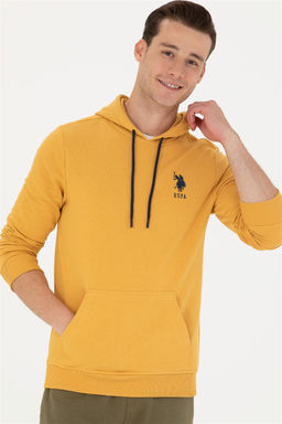 Мужской горчичный базовый свитшот Неожиданная скидка в корзине - U.s. polo assn фото 3