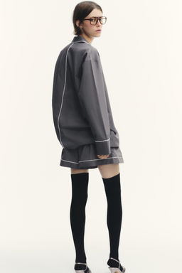 POPLIN PIPED TRIM SHIRT - Zara фото 4