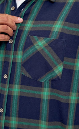 Рубашка фланель F121-0460 green-d.blue - Fine joyce фото 6