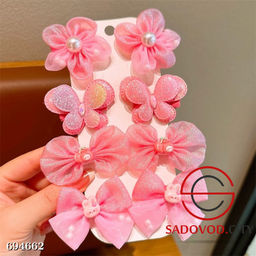 Набор детских заколок с бантом для волос