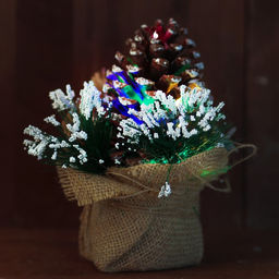 Новогодняя композиция «Шишка», с подсветкой, 8.5×8.5×14 см - Лесная мастерская фото 4