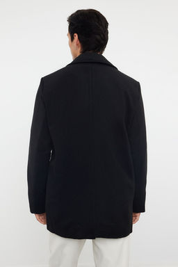 Trendyolmilla Man Haki Regular Fit Kruvaze Kapama Dokulu K?sl?k Kaban TMNAW23KB00002  фото 13