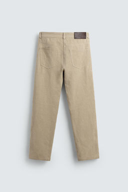 PANTAL?N BALLON FIT 100% LINO LIMITED EDITION / Tostado - Zara фото 8