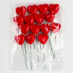 Набор декора на проволоке Сердце 15 шт., размер 1 шт. - 3?2?8.5 см