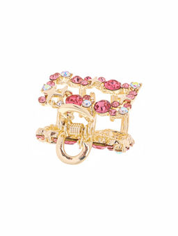 Цена за 6 шт. Крабик для волос «Селена галант», прямой, 3 см, золото