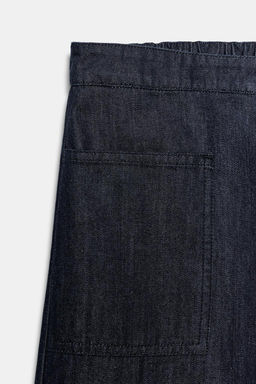 PANTAL?N DENIM BARREL BOLSILLOS ZW COLLECTION / Blanco - Zara фото 27