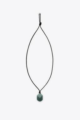 LEATHER CORD STONE NECKLACE - Zara фото 3