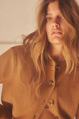 PLAIN KNIT CARDIGAN - Zara фото 3