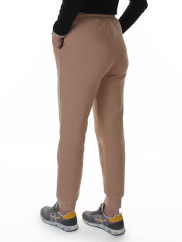 2226-K BEIGE Брюки спортивные утепленные женские (85% хлопок, 10% полиэстер, 5% спандекс)
