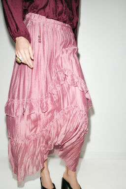 RUFFLED MIDI SKIRT - Zara фото 19