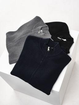 Джемпер оверсайз на молнии для девочки 33-7596 серый