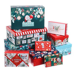 Набор коробок 10 в 1 С Новым годом, 12 ? 7 ? 4 - 33 ? 20 ? 12 см