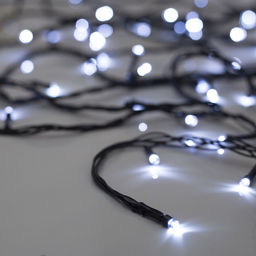 Гирлянда Нить 20 м, IP20, тёмная нить, 200 LED, свечение белое, 8 режимов, 220 В - Luazon lighting фото 2