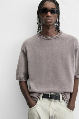 WASHED KNIT T-SHIRT - Zara фото 5