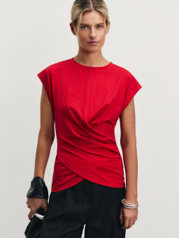 Футболка из хлопка с запахом / Zarina