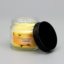 Ароматическая свеча в банке «Scented Candle, Lemon», лимон, 5×5 см, 140 г