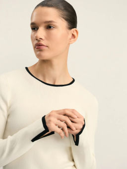 Джемпер с контрастными окантовками / Zarina  фото 6