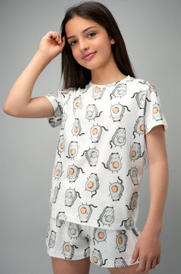 Хлопковая пижама для девочки с шортами Happyfox