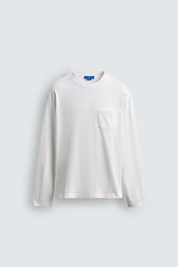 LONG SLEEVE T-SHIRT WITH POCKET AARON LEVINE X ZARA  фото 8