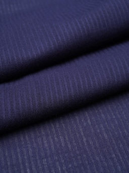 Фактурный хлопок Полоски цв.Чернильно-синий, ш.1.48м, батист, хлопок-100%, 60гр/м.кв - Купава фото 2