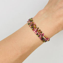 Украшение- трансформер (колье/браслет) из Турмалина микс от 16 см