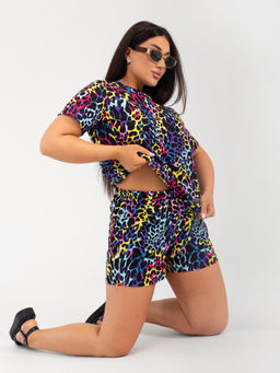 Костюм женский кулирка с шортами САФАРИ ЛЕО РОЗОВЫЙ