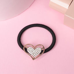 Цена за 6 шт. Резинка для волос «Миранда», сердце, 5 см