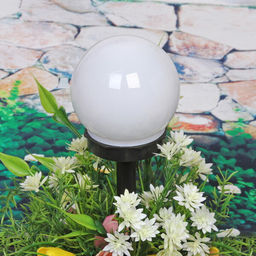 Цена за 2 шт. Фонарь садовый "Шар" 34*10*10см, на солнечной батарее, Белый