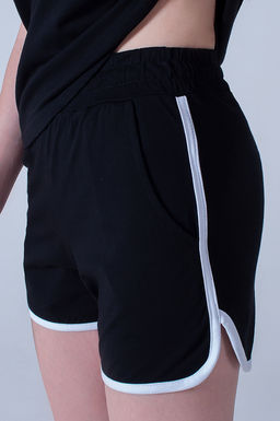 Арт. 9131 Пижама с шортами 42-50 (5 шт) Цвет:верх-черный,низ-черный - Калинка фото 9