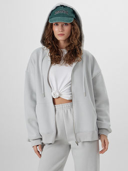 Толстовка женская серая на молнии - Mark formelle фото 6