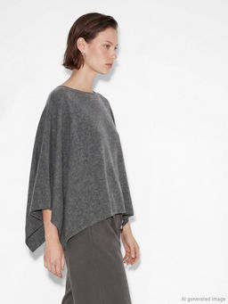 Kay?k Yaka Oversize Kad?n Triko Pan?o