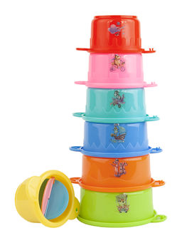 VAL KTR-CR7 Пирамидка-стаканчики круглые 7шт, сумка в компл., ПУТЕШАСТИКИ, шт