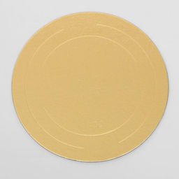 Цена за 10 шт. Подложка для торта, кондитерская, усиленная, 24 см, золото, 2.5 мм