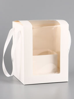 Коробка для цветов, 16?16?20 см, белая - UPAK LAND фото 2