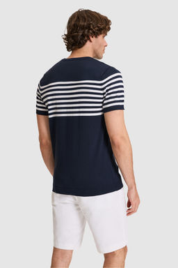 Erkek Slim Fit Bisiklet Yaka Lacivert Triko TiЕГrt - U.s. polo assn фото 5