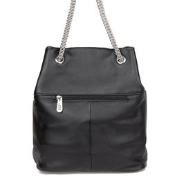 Y9810 black, женская кожаная сумка "Chain strap" Barcelo Biagi
