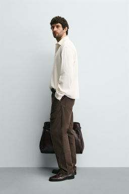 CONTRAST WAFFLE-KNIT RUGBY POLO SHIRT - Zara фото 4