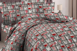 КПБ Разноцветные сердца бязь 1,5 сп с 1 наволочкой