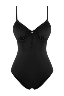 TRENDYOLMILLA Siyah Baglama Detayl? Balenli Tunelli Regular Mayo TBESS25MA00034 фото 5