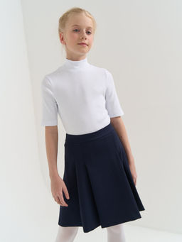 Юбка со складками Синяя 7+ - Bungly фото 6