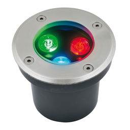ULU-B10A-3W/RGB IP67 GREY Светильник светодиодный уличный. Архитектурный встраиваемый. RGB свет. Корпус серый. TM Uniel.