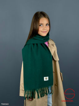 Шарф теплый детский однотонный