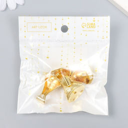 Цена за 2 шт. Уголок (ножка) для шкатулки металл «Царская», набор 4 шт., под золото, 2.5×2.2 см