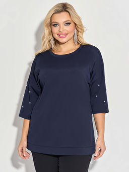 Джемпер 0027-40 чернильный - Dora фото 3