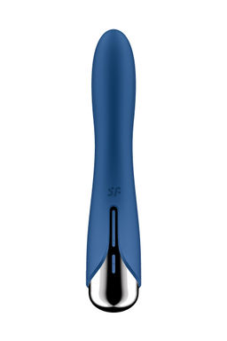 Вибратор для точки G с ротацией Satisfyer Spinning Vibe 1, силикон, синий, 17,8 см