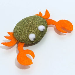 Игрушка для кошек Краб из кошачьей мяты, 4 х 5 см - Пушистое счастье фото 2