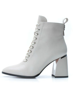 01-PCS125-2 BEIGE Ботинки демисезонные женские (натуральная кожа, байка)