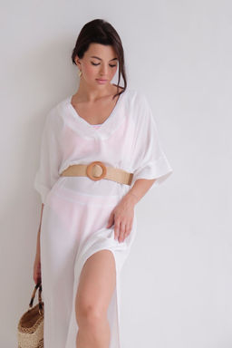 Martichelli Платье пляжное белое  фото 5