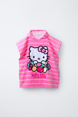 PONCHO TOALLA HELLO KITTY SANRIO / Fucsia