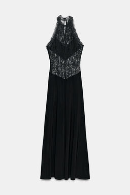 VESTIDO LENCERO ENCAJE / Negro - Zara фото 10